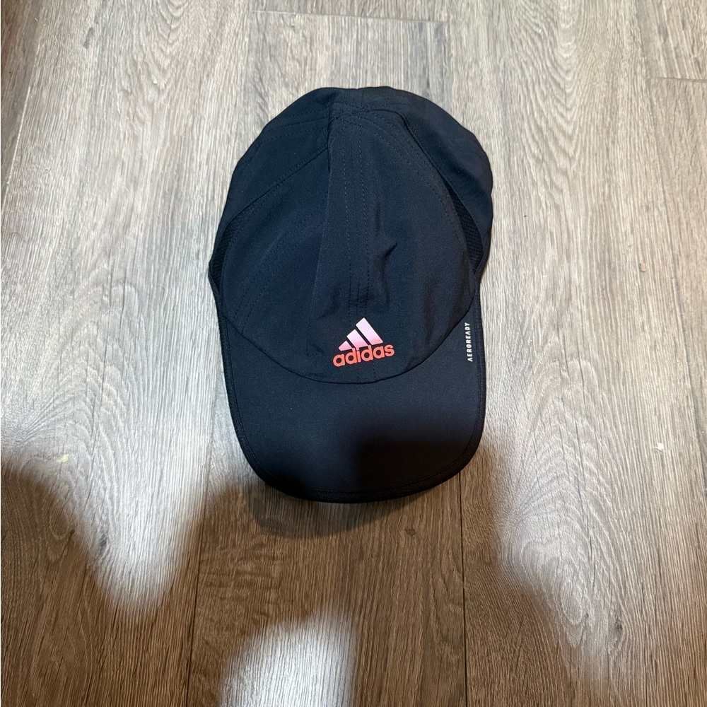 Adidas Black Sports Cap with Pink Logo